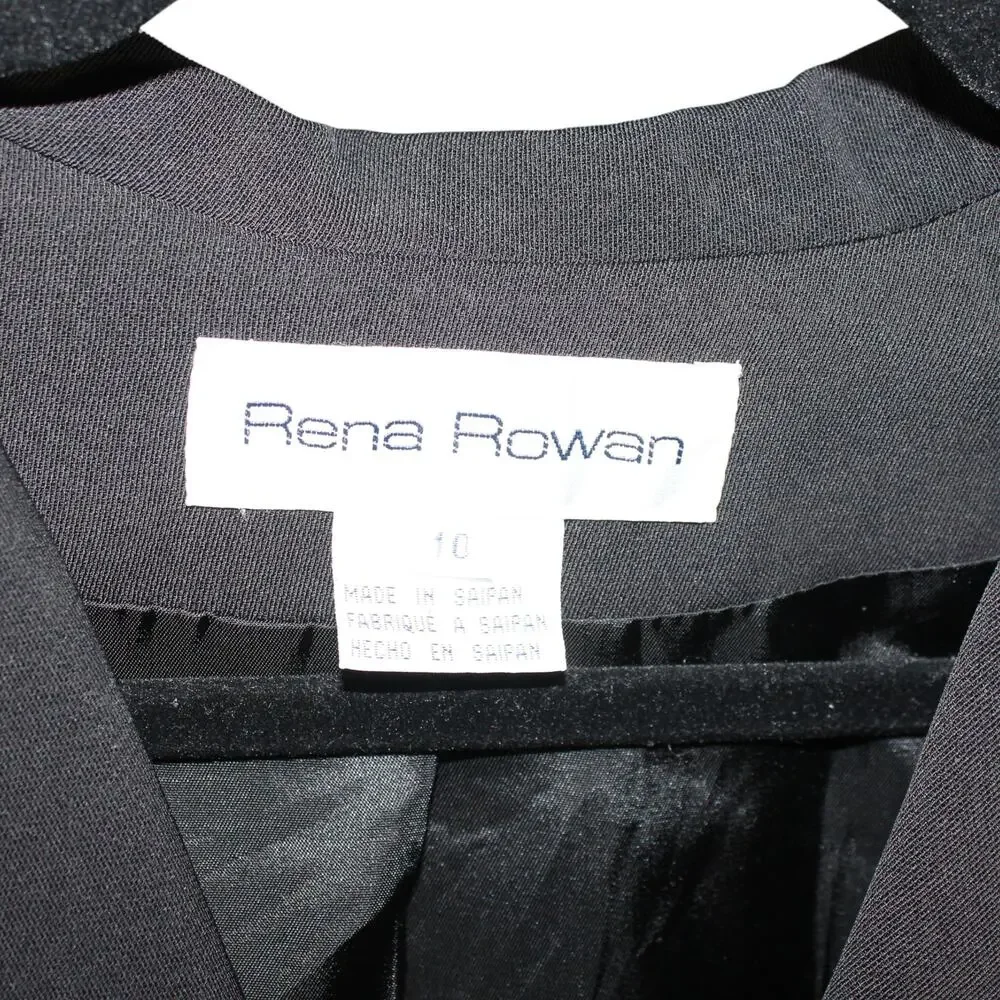 Rena Rowan Black Double Breasted Blazer Size 10